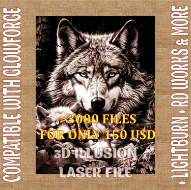LASER FILES PACKAGE 3d illusion & laser - ready files - 3DWave.us
